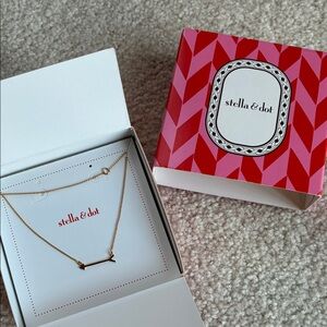 Stella & Dot Gold On the Mark Necklace